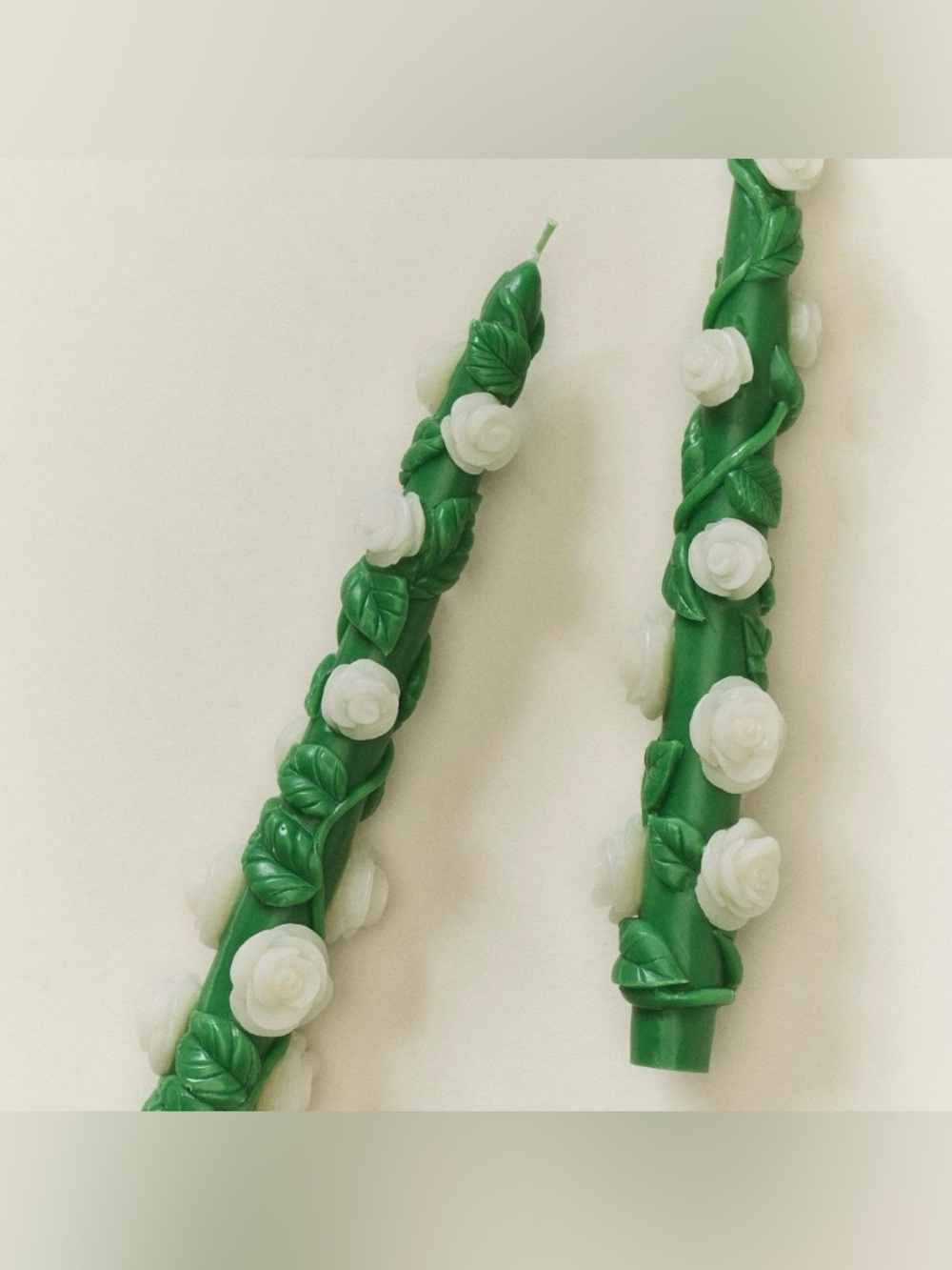 ANTHROPOLOGIE Rose Vines Taper Candles